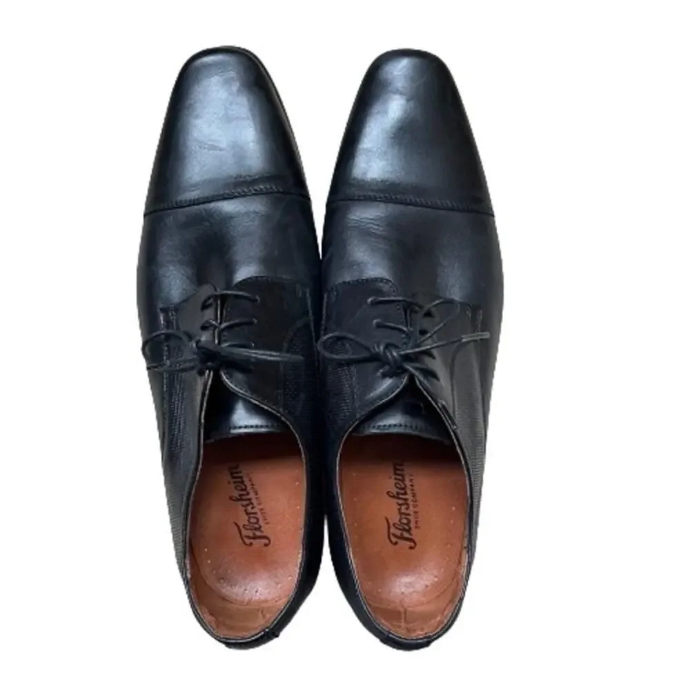 EUC Florsheim Men's Black Cap Toe Oxford. Size 11.5